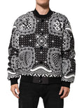Blouson Homme Dolce & Gabbana Motif Bandana Noir et Blanc