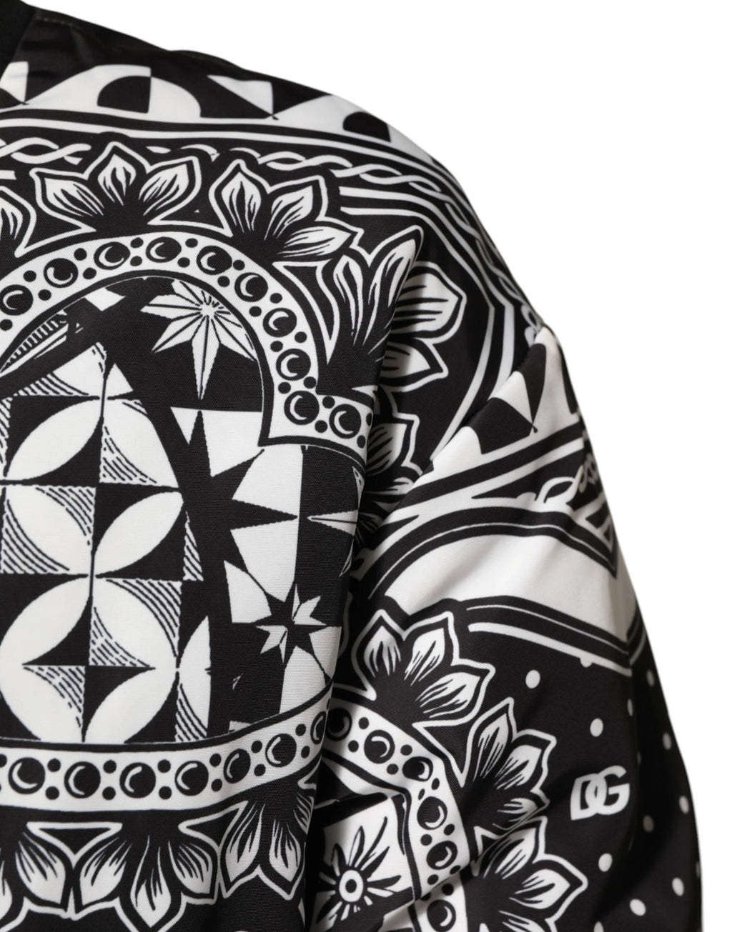 Blouson Homme Dolce & Gabbana Motif Bandana Noir et Blanc