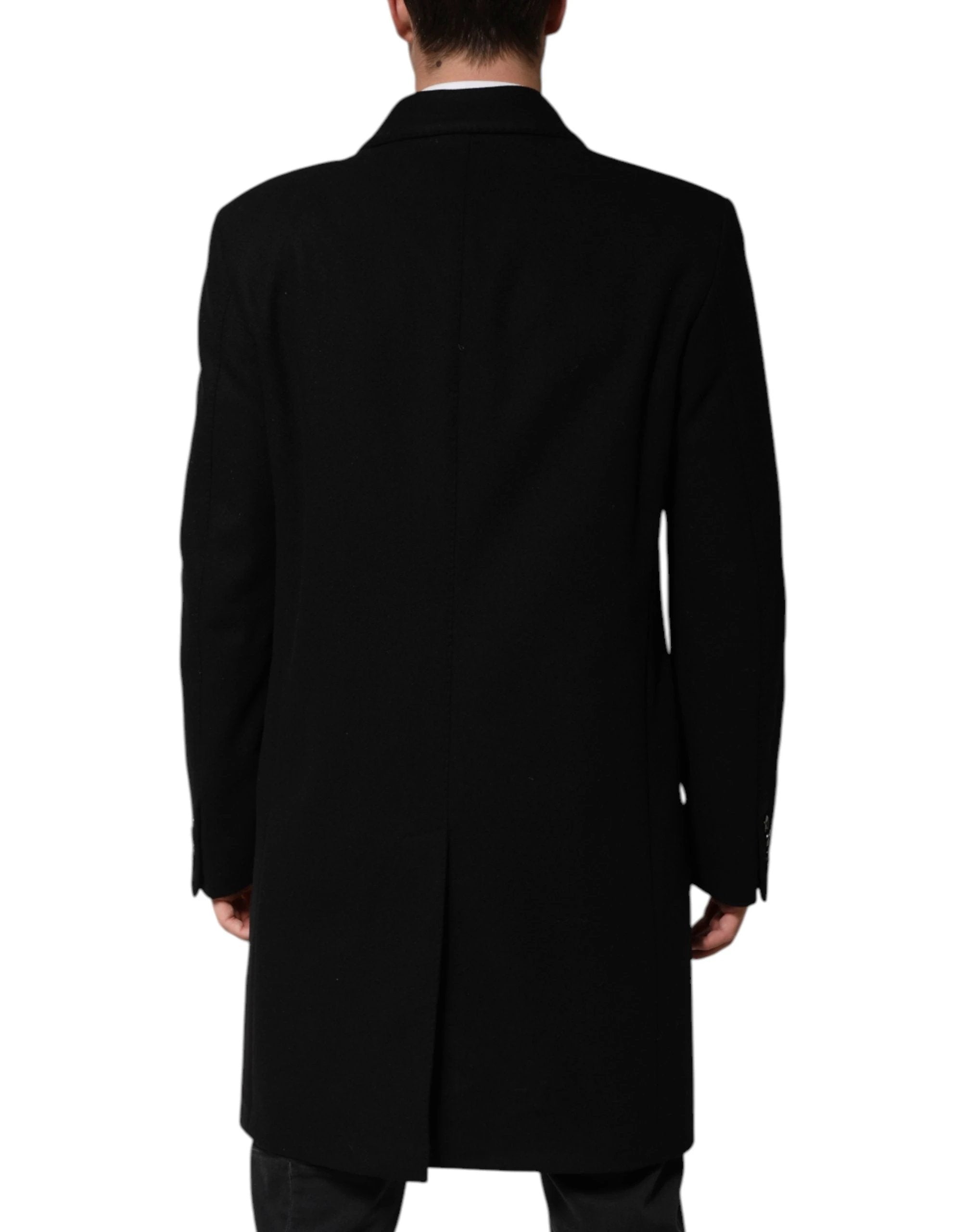 Veste de blazer Dolce & Gabbana noire à blason et boutonnage simple