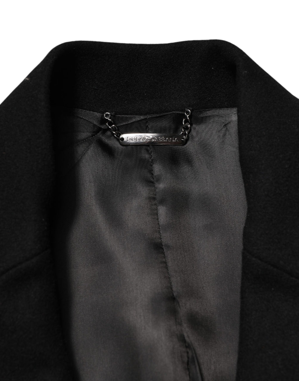 Veste de blazer Dolce & Gabbana noire à blason et boutonnage simple