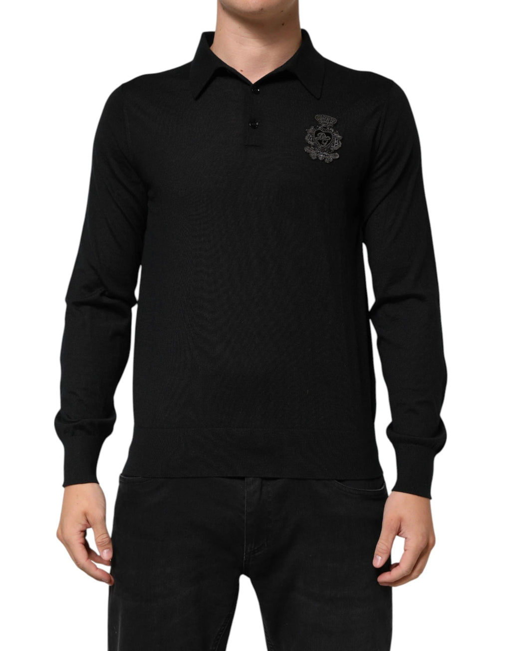 Pull à manches longues Dolce &amp; Gabbana Black Crest pour homme