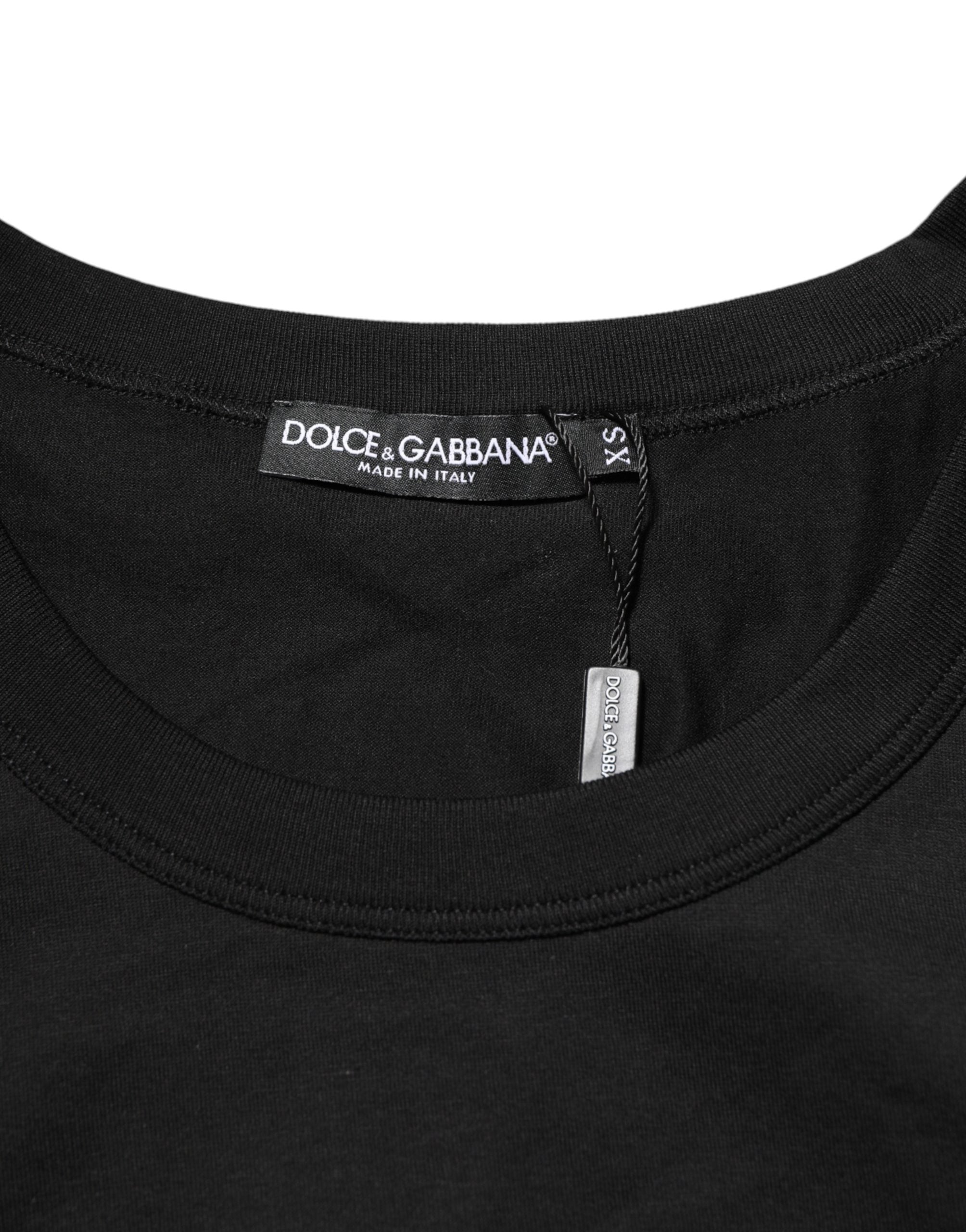 Débardeur homme sans manches en coton noir Dolce & Gabbana