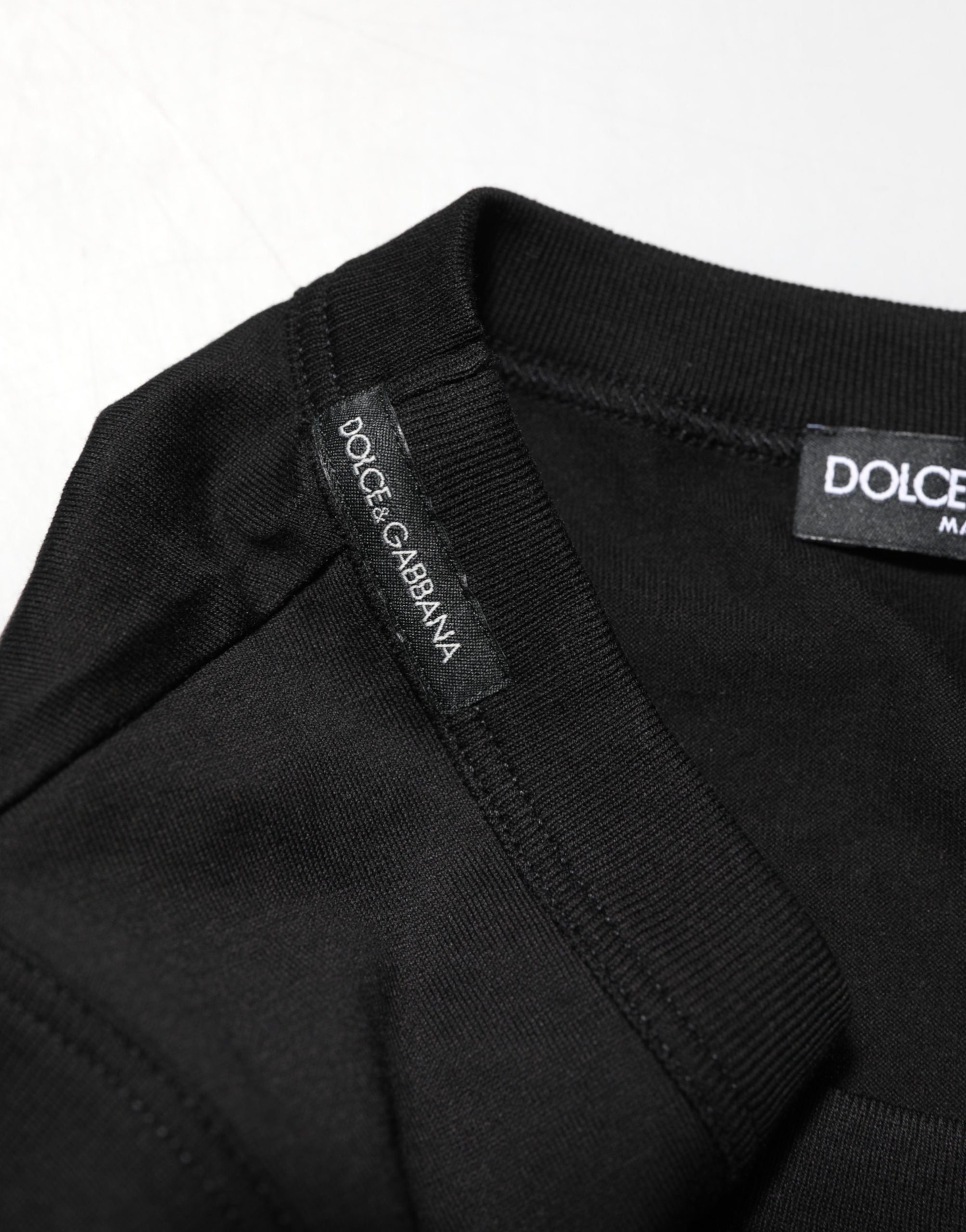 Débardeur homme sans manches en coton noir Dolce & Gabbana