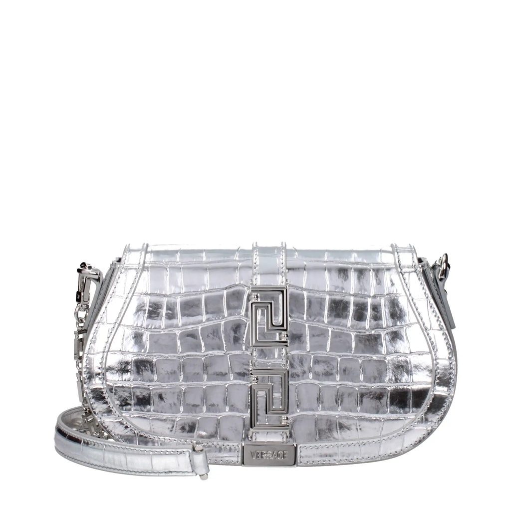 Sac bandoulière Versace en cuir gris