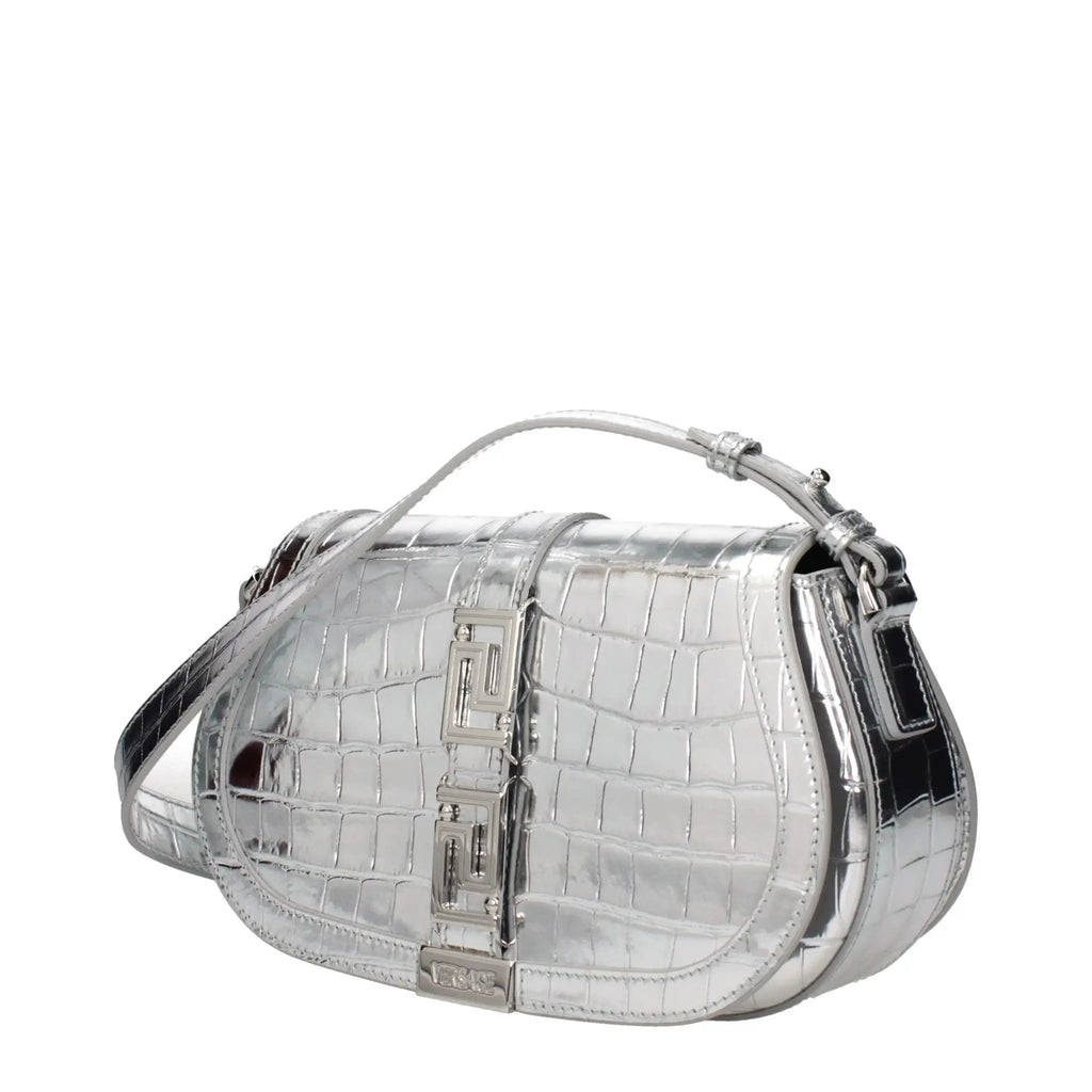 Sac bandoulière Versace en cuir gris