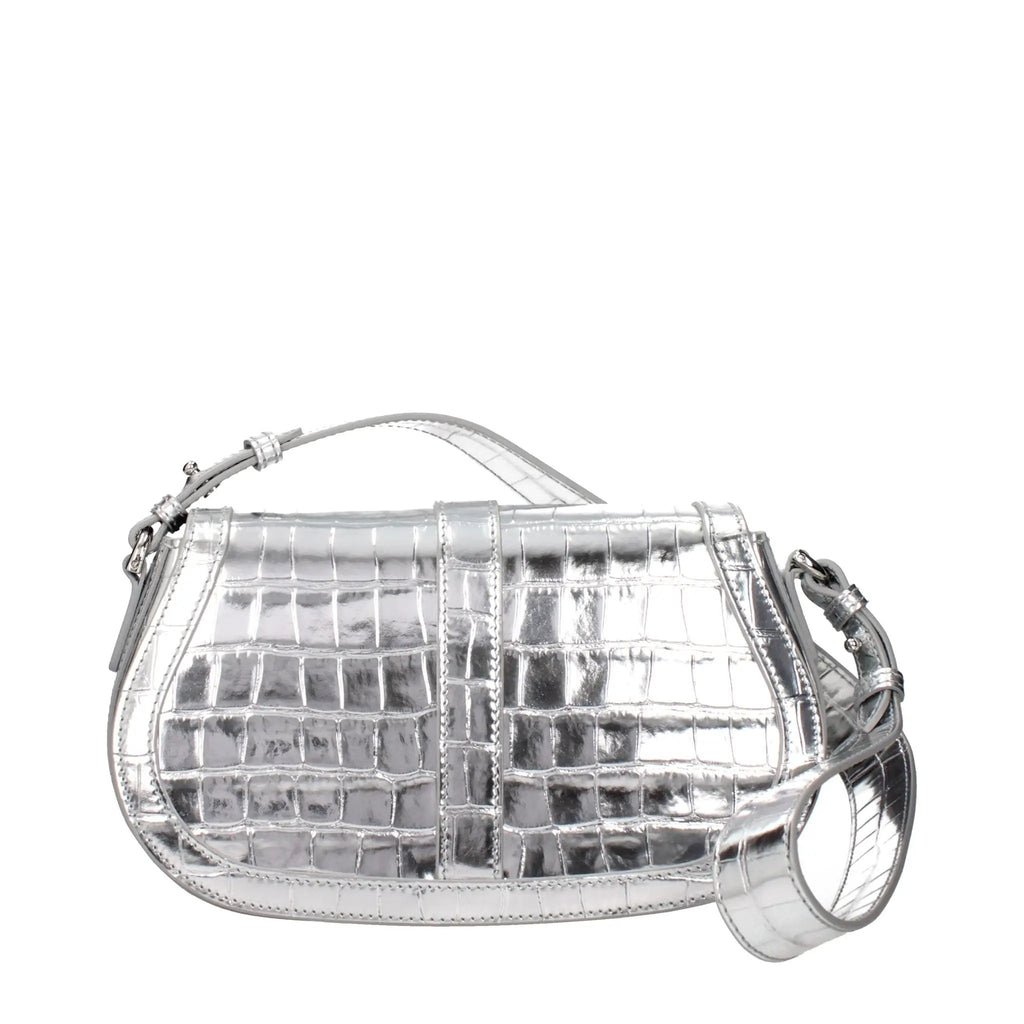 Sac bandoulière Versace en cuir gris
