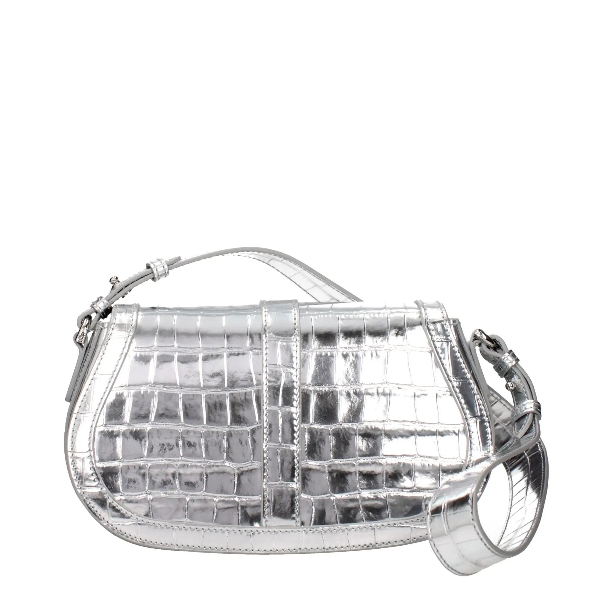 Sac bandoulière Versace en cuir gris