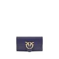 PINKO Blue Calf Leather Bos Taurus Wallet