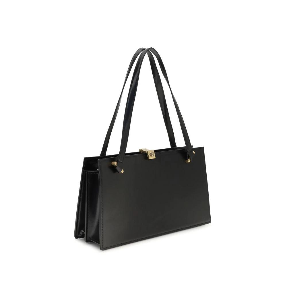 Sac bandoulière Versace Bos Taurus en cuir de veau noir