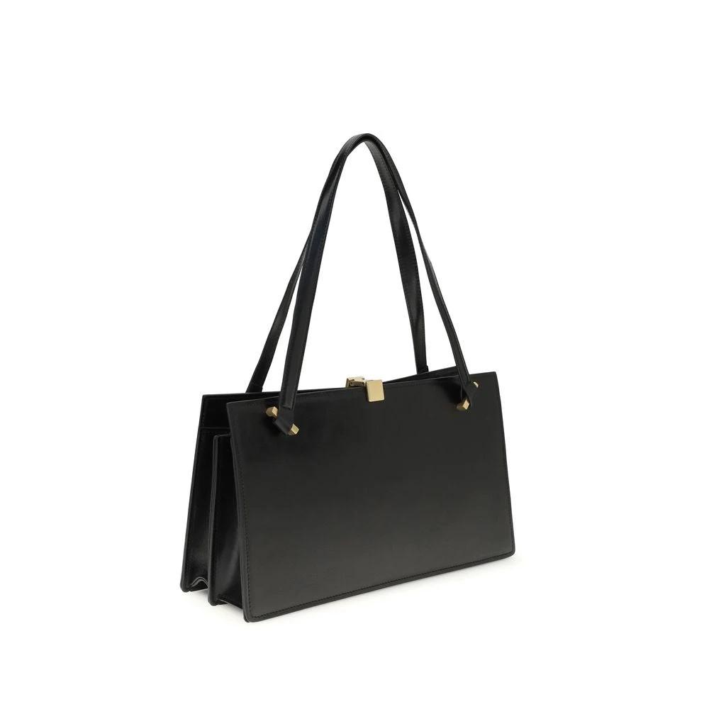 Sac bandoulière Versace Bos Taurus en cuir de veau noir