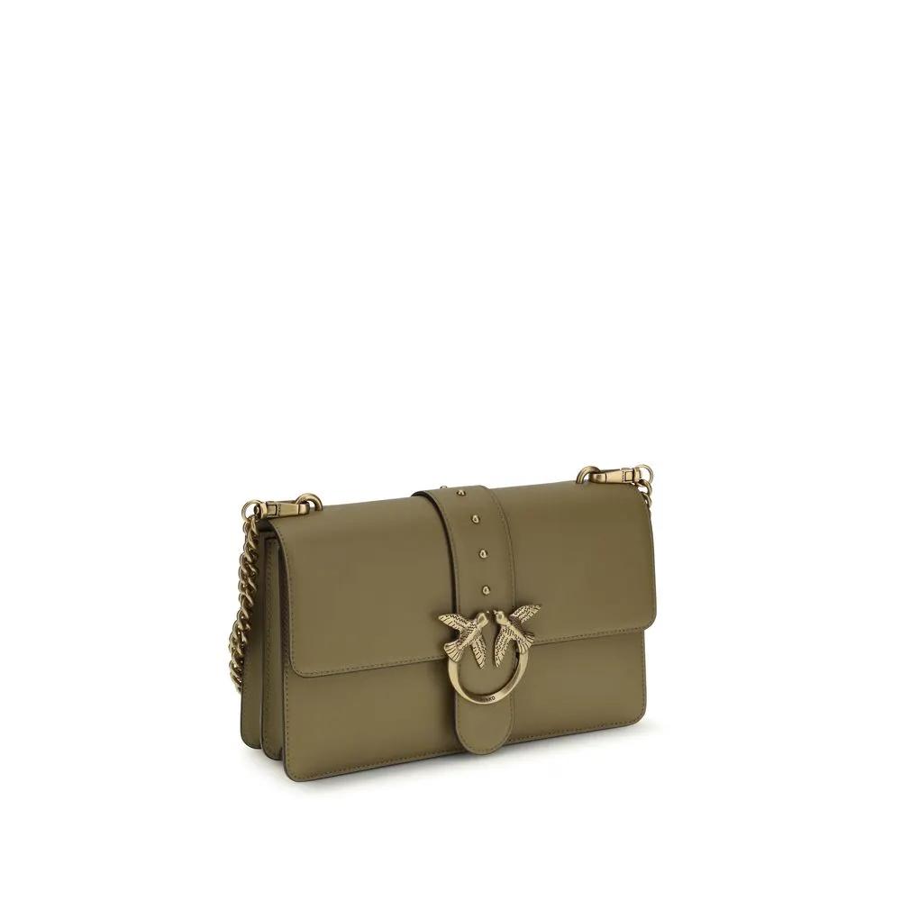 PINKO Bicolor Calf Leather Bos Taurus Shoulder Bag