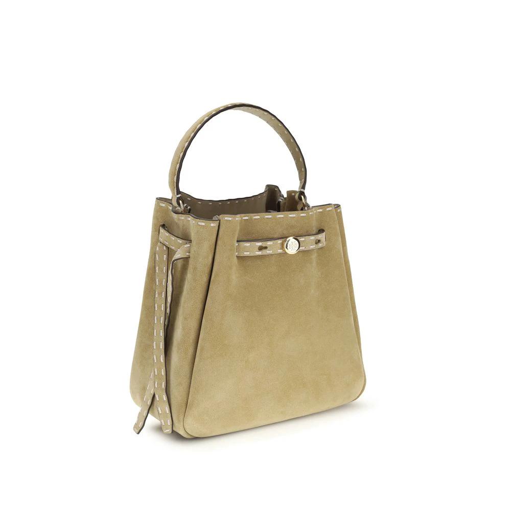 Sac à dos Bos Taurus en cuir de veau beige Tory Burch