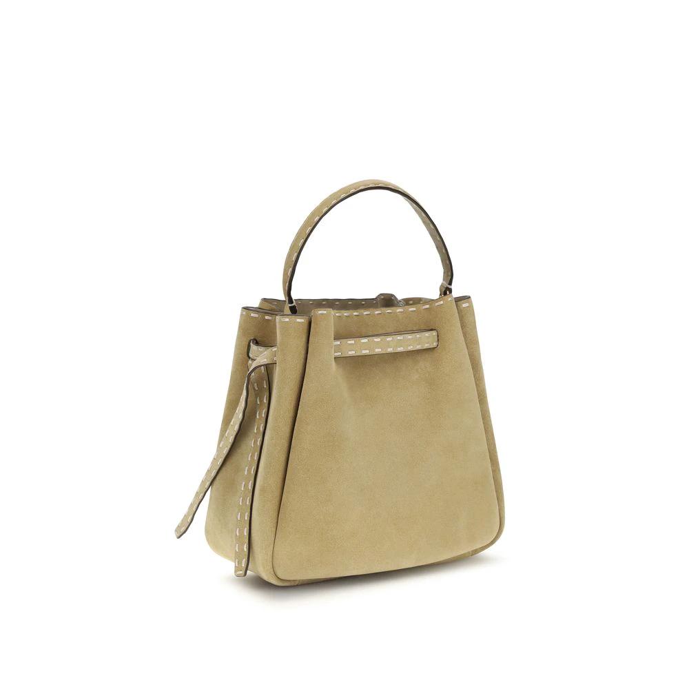 Sac à dos Bos Taurus en cuir de veau beige Tory Burch
