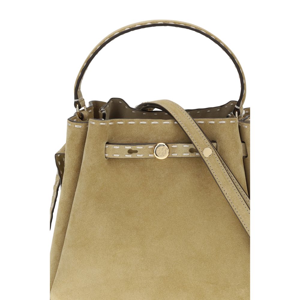 Sac à dos Bos Taurus en cuir de veau beige Tory Burch