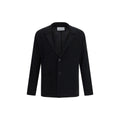 Manteau noir maille homme – Roberto Collina veste col revers SS26