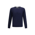 Men’s Blue Cotton Sweatshirt – Roberto Collina Lightweight Crew Neck Sweater SS26