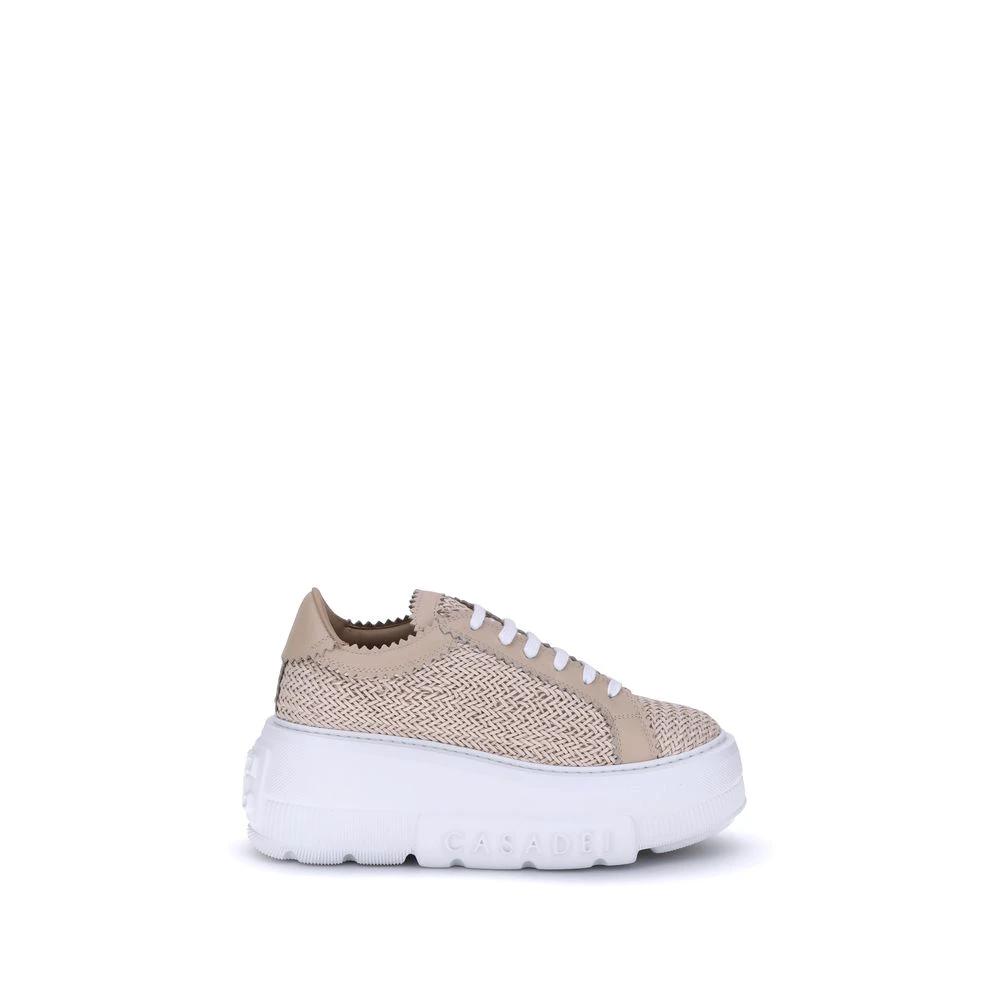 Baskets épaisses Casadei Beige Autres Fibres