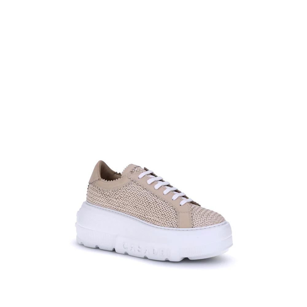 Baskets épaisses Casadei Beige Autres Fibres