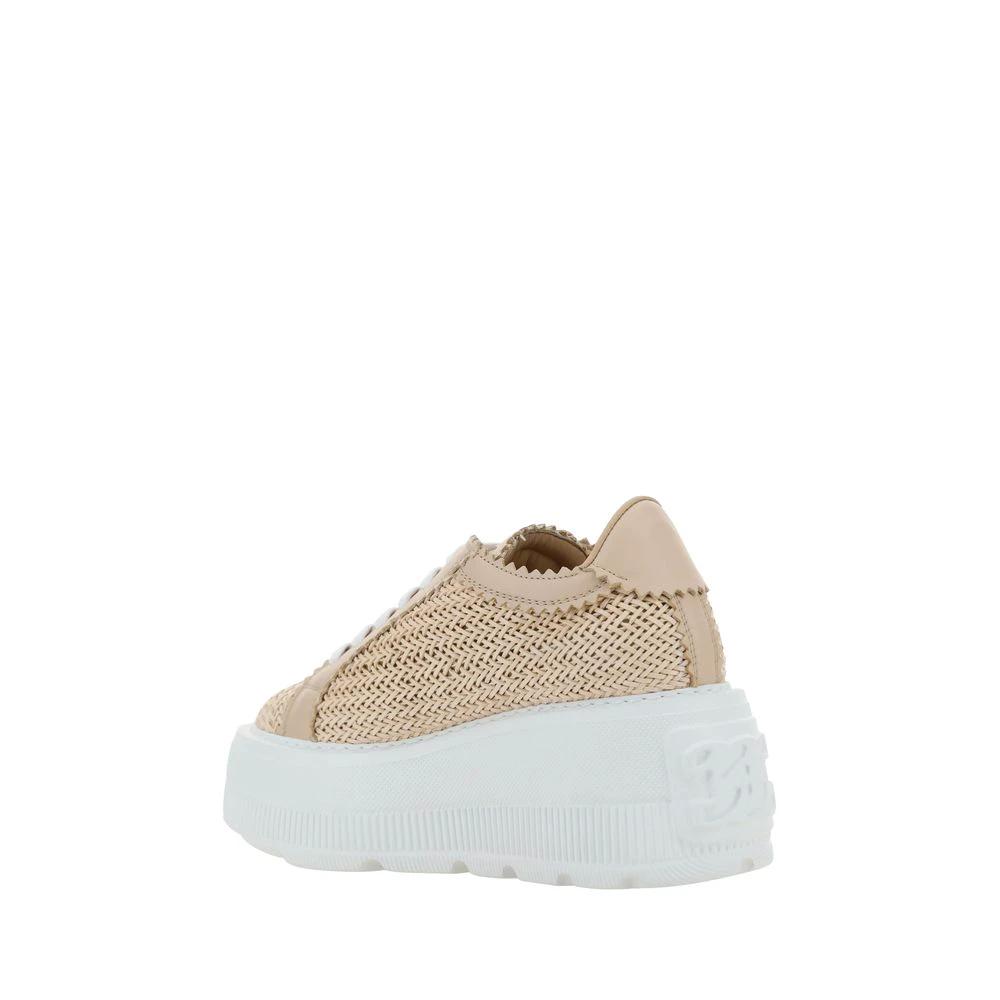 Baskets épaisses Casadei Beige Autres Fibres
