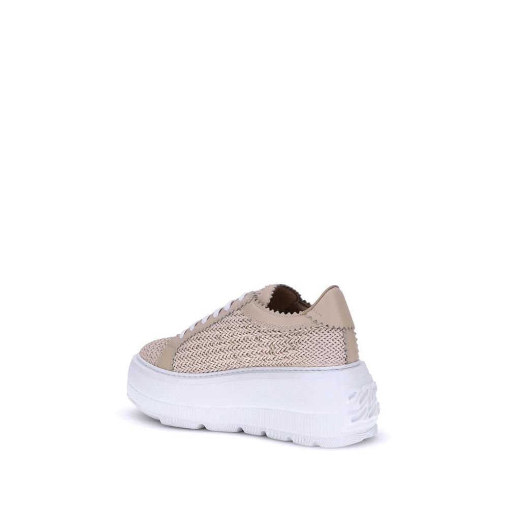 Baskets épaisses Casadei Beige Autres Fibres