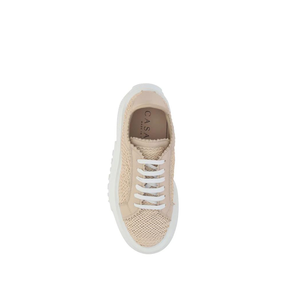 Baskets épaisses Casadei Beige Autres Fibres