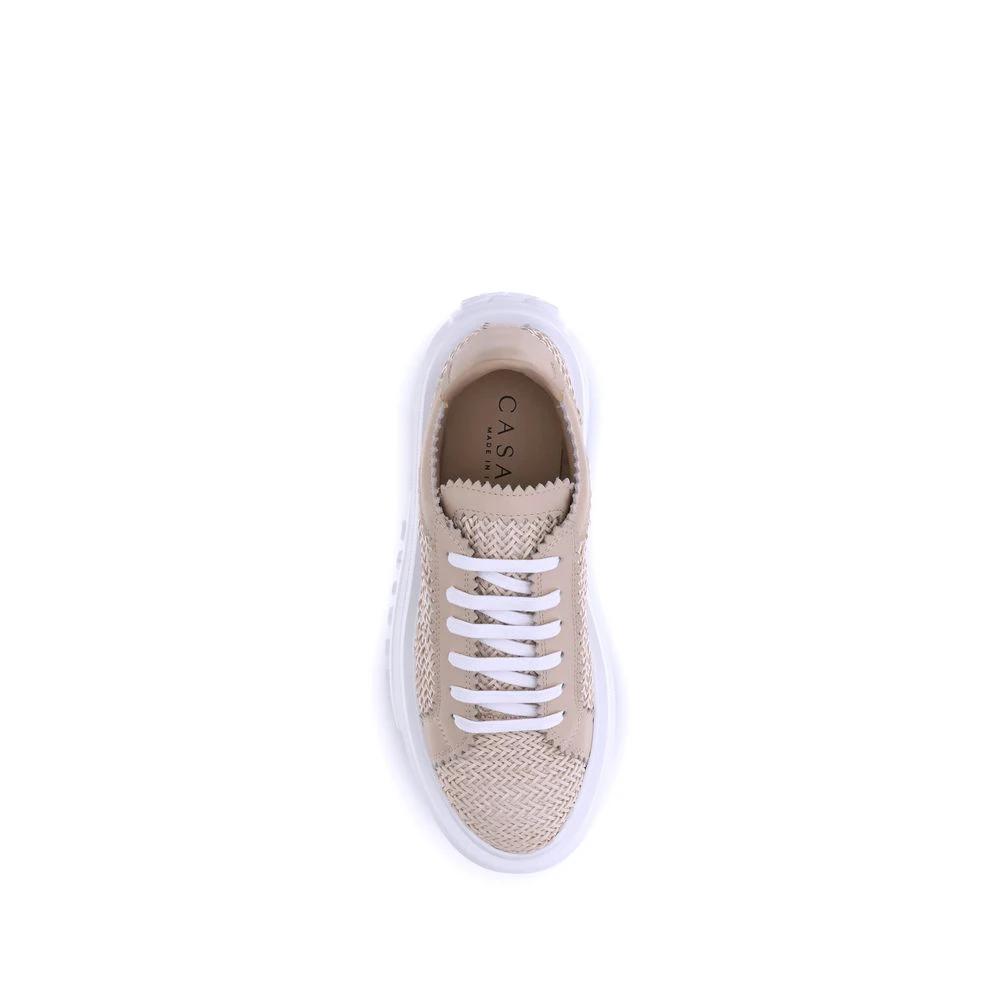 Baskets épaisses Casadei Beige Autres Fibres
