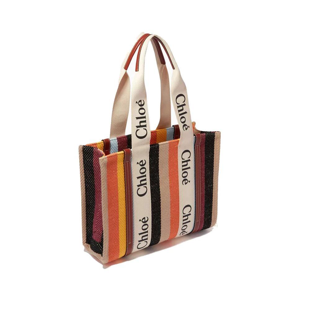 Sac cabas Chloé en lin beige