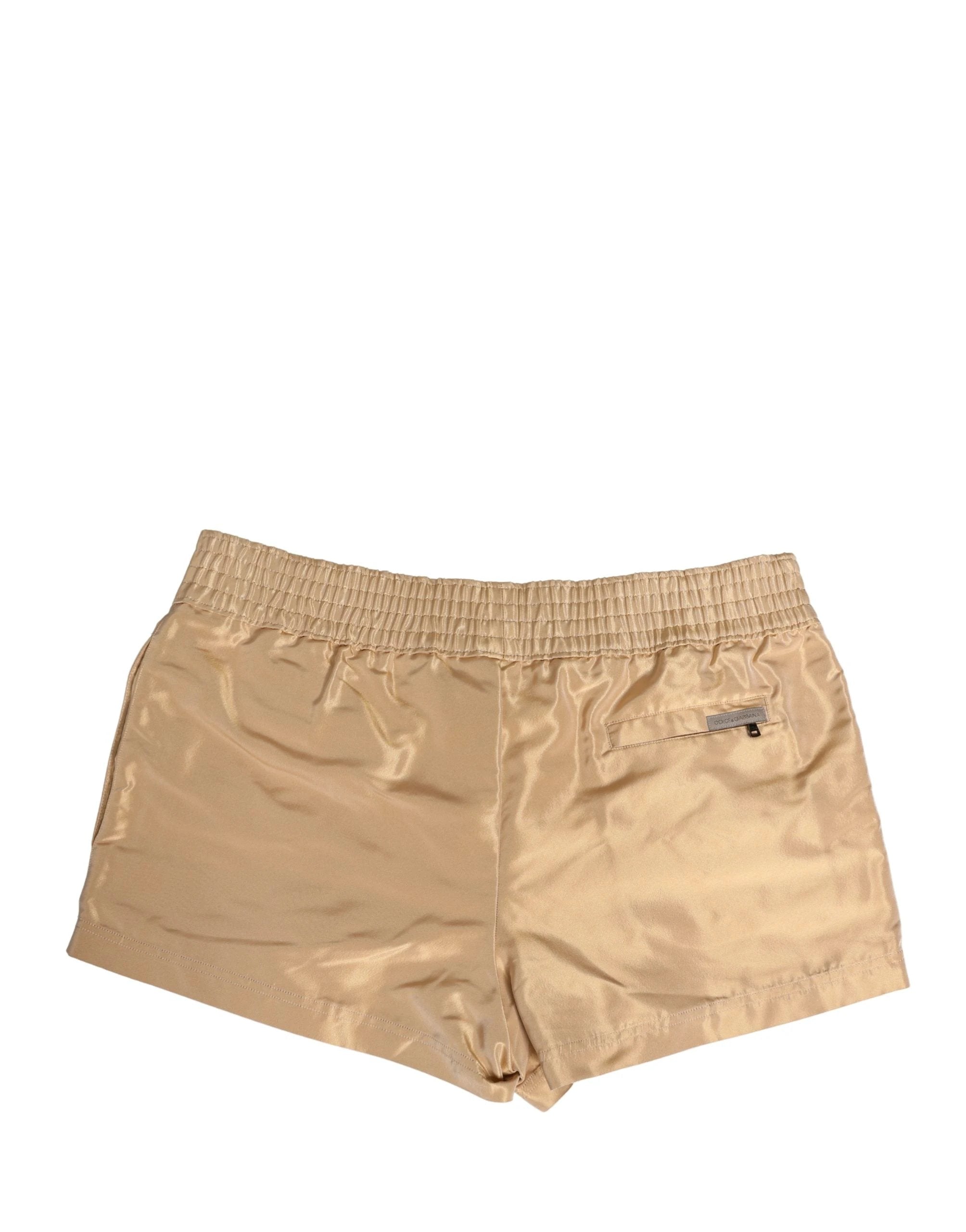 Dolce & Gabbana Beige Polyester Men Boxer Shorts Underwear