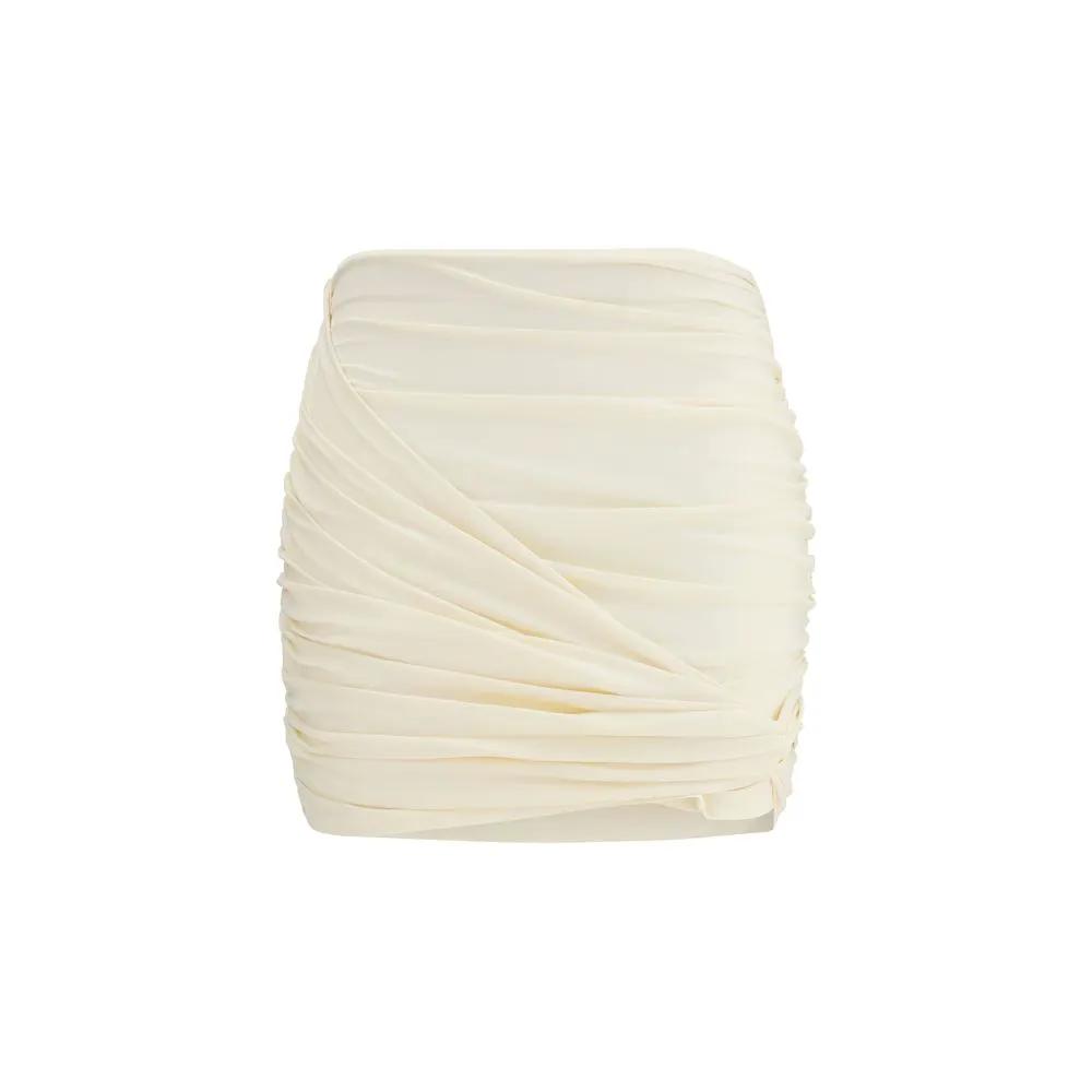 Magda Butrym Beige Fabric Mini Skirt