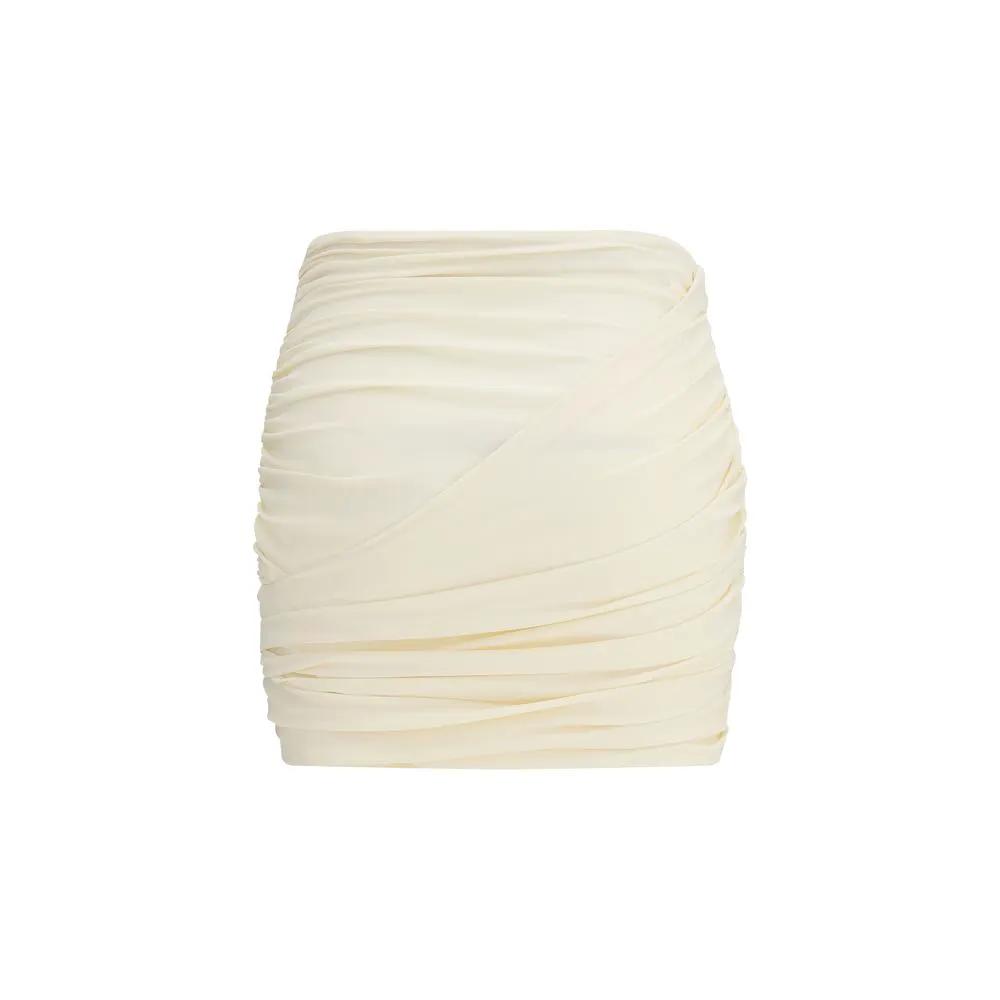 Magda Butrym Beige Fabric Mini Skirt