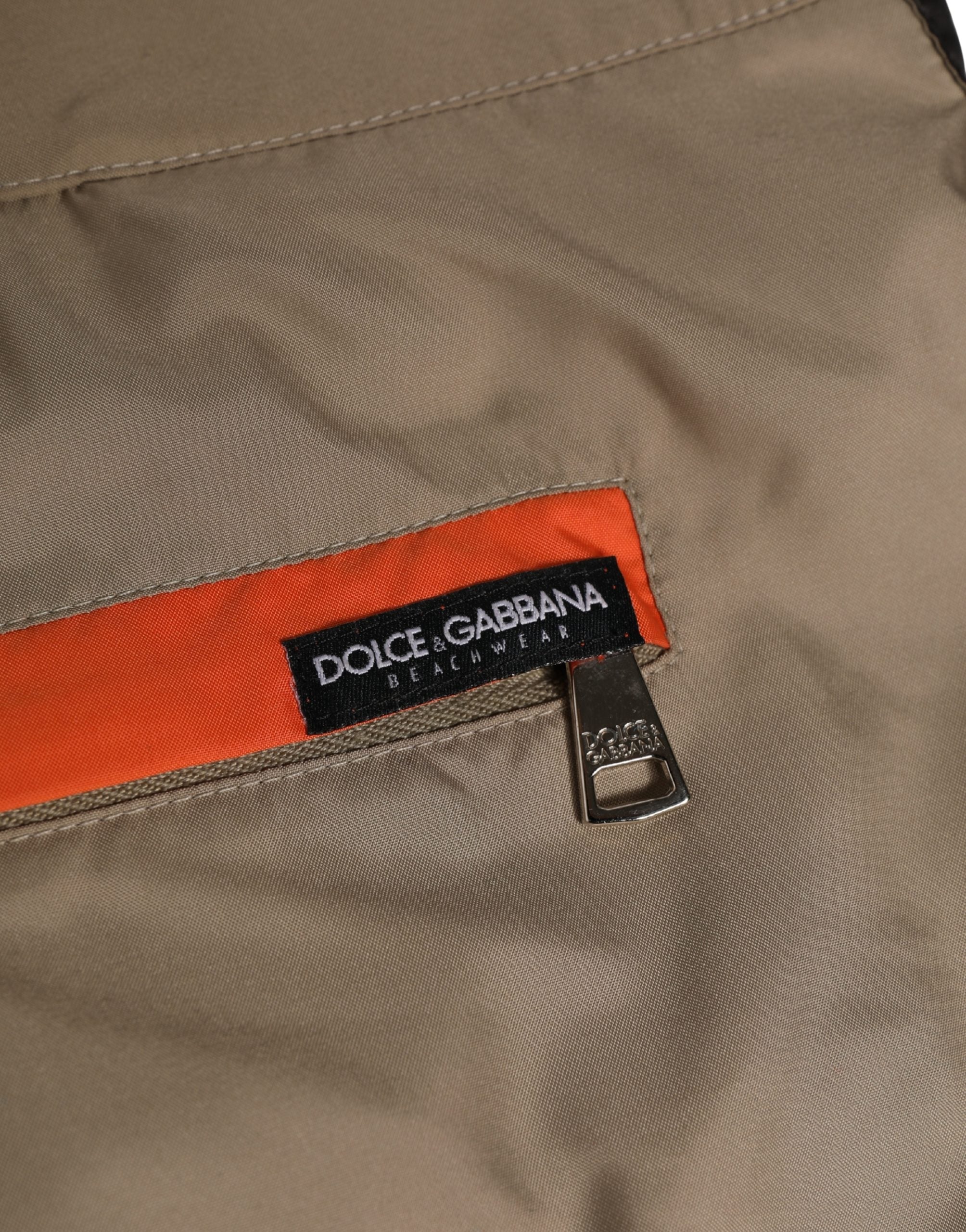 Caleçon mi-long Dolce & Gabbana en coton mélangé marron