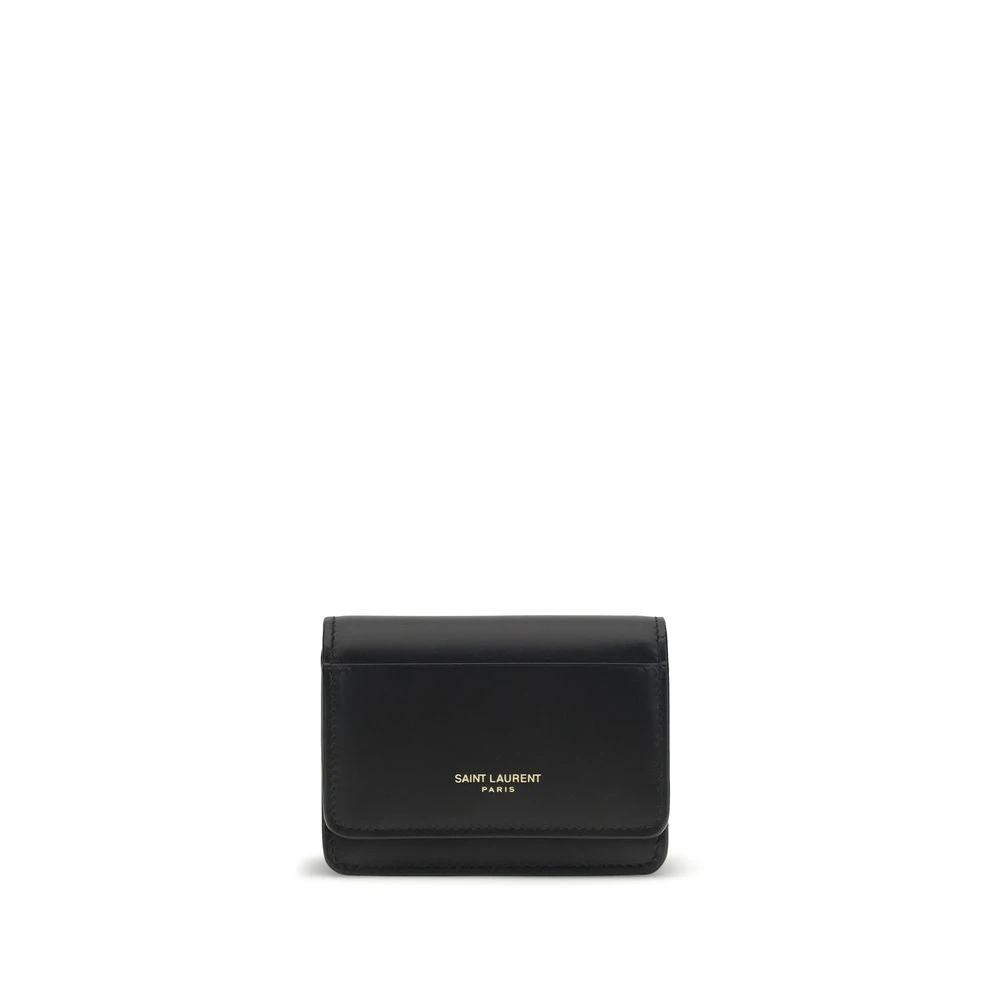 Saint Laurent Black Calf Leather Bos Taurus Wallet