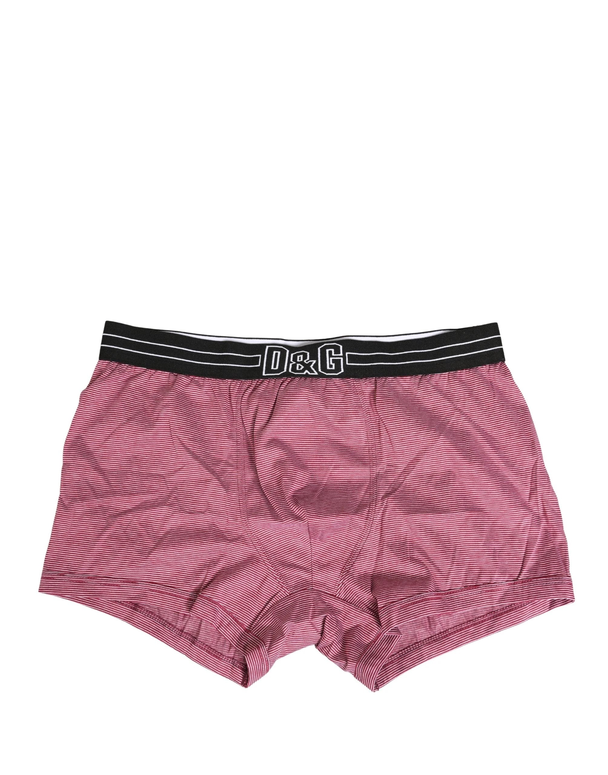 Caleçon régulier en coton rose avec logo D&G Dolce & Gabbana