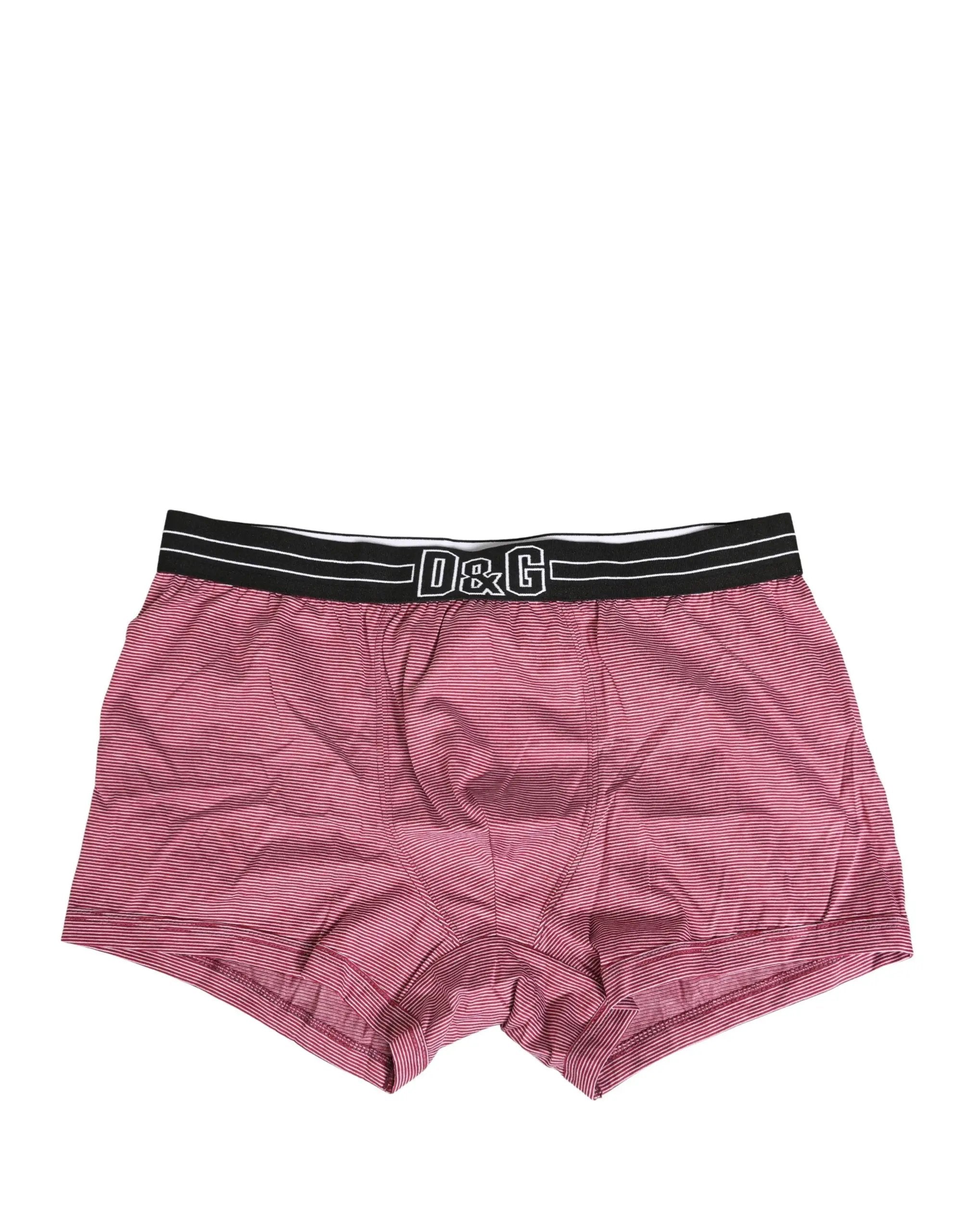 Caleçon régulier en coton rose avec logo D&G Dolce & Gabbana