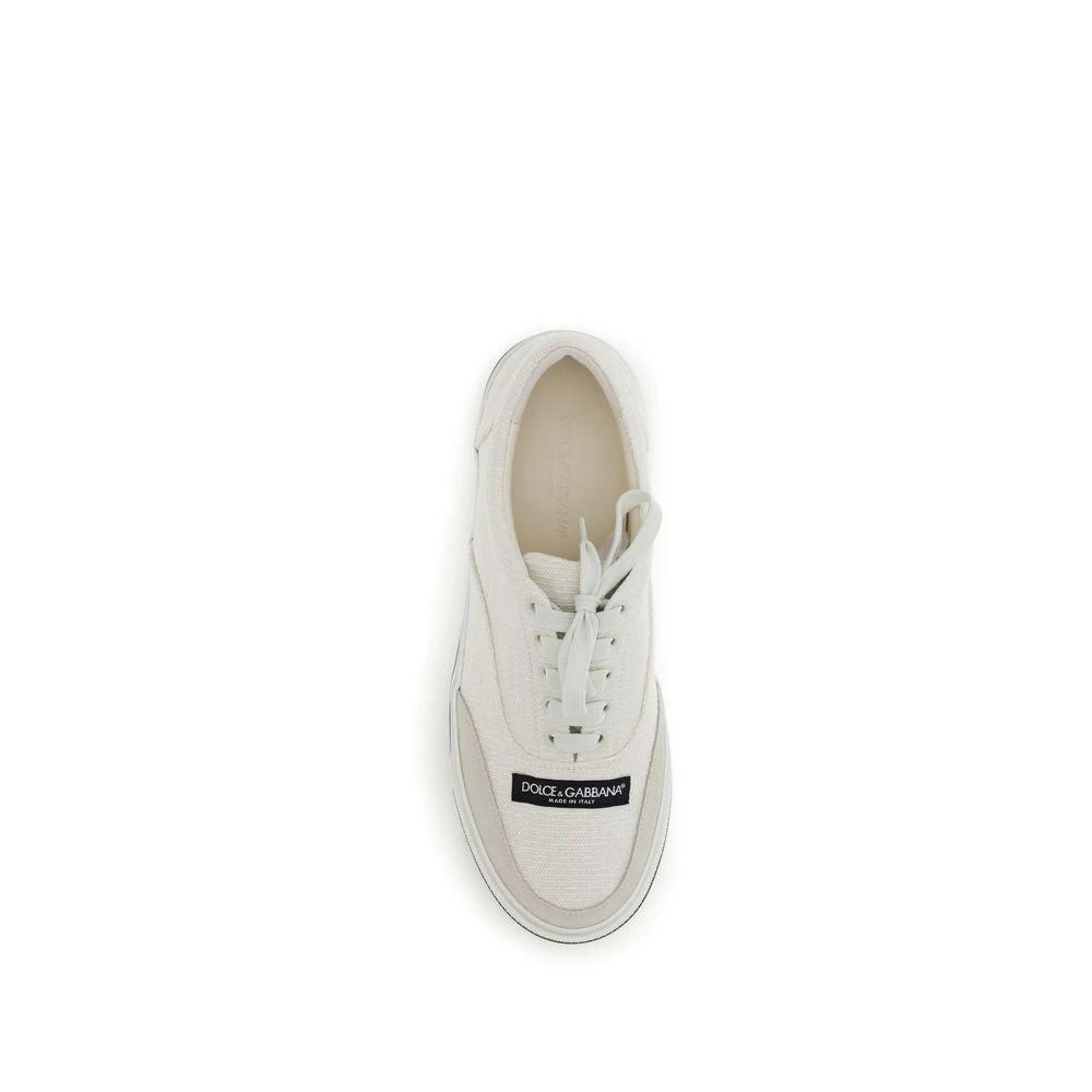 Baskets basses blanches en lin Dolce & Gabbana