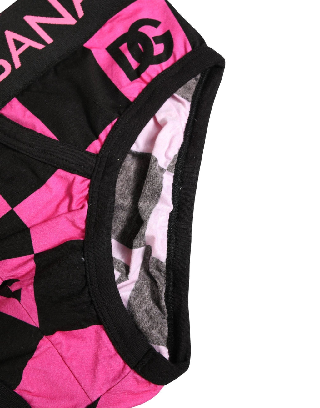 Sous-vêtements Brando en coton Dolce & Gabbana noirs avec logo rose