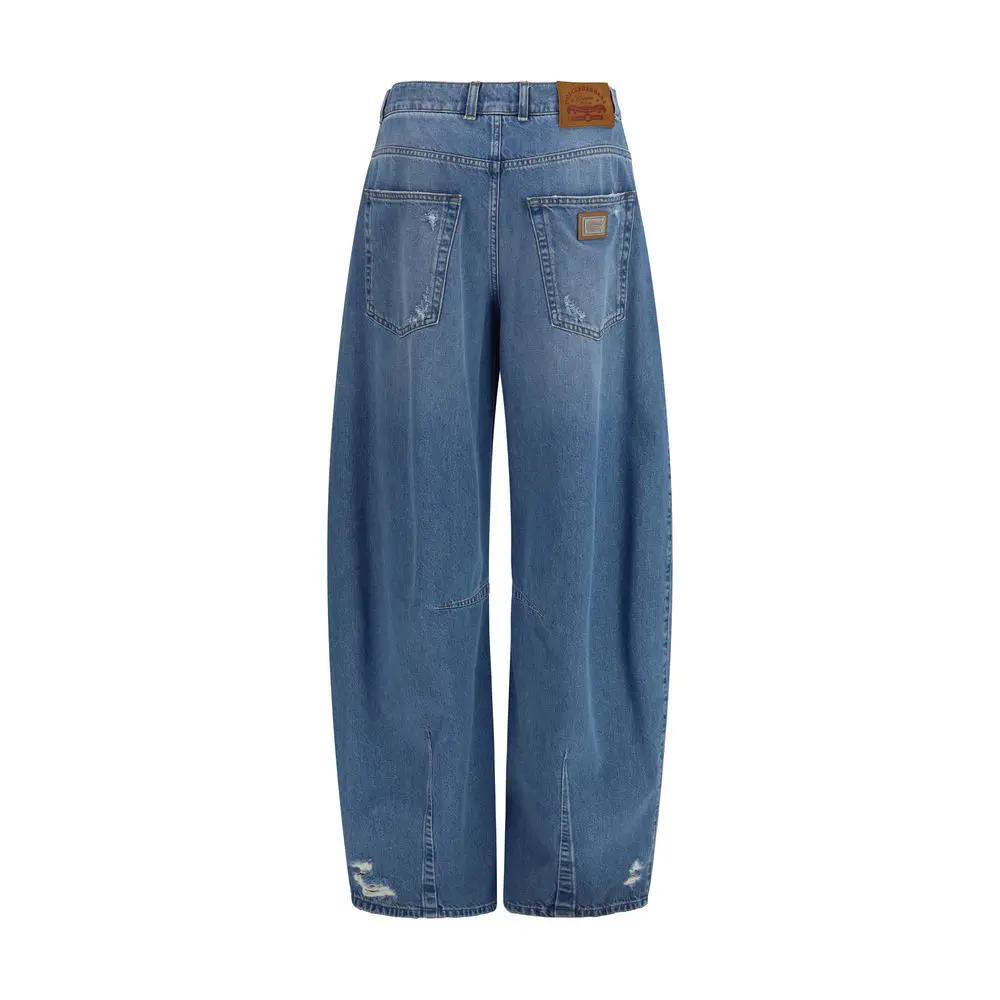 Jean Dolce &amp; Gabbana bleu en coton coupe décontractée