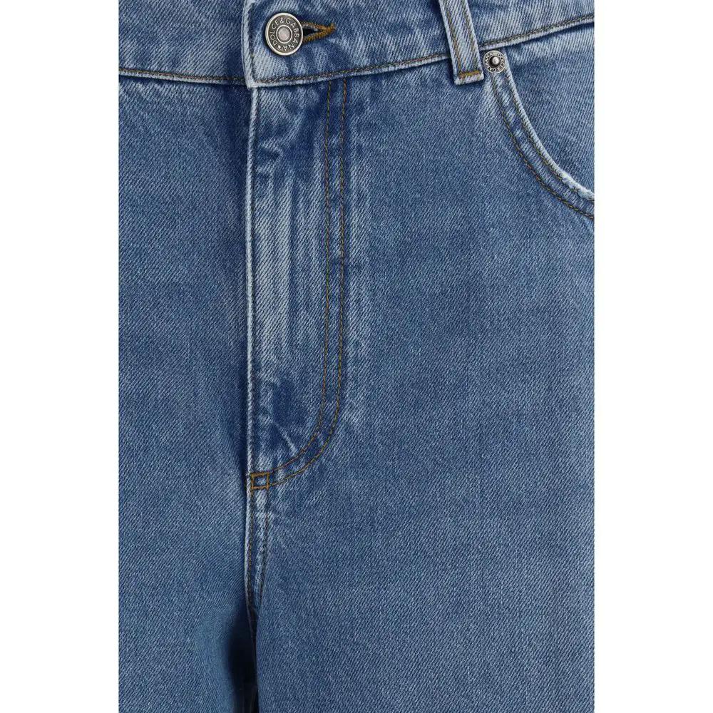 Jean Dolce &amp; Gabbana bleu en coton coupe décontractée