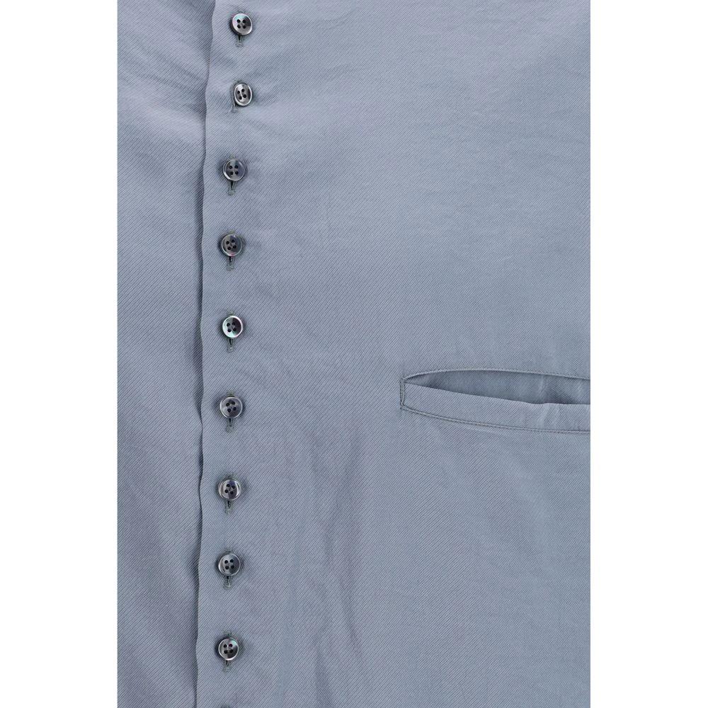 Giorgio Armani Gray Silk Shirt
