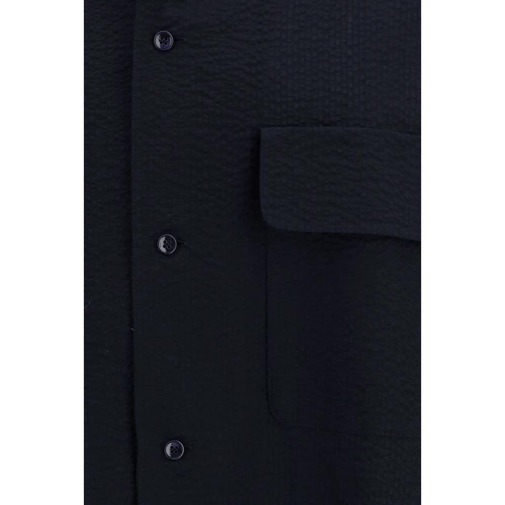 Chemise en coton bleu Giorgio Armani