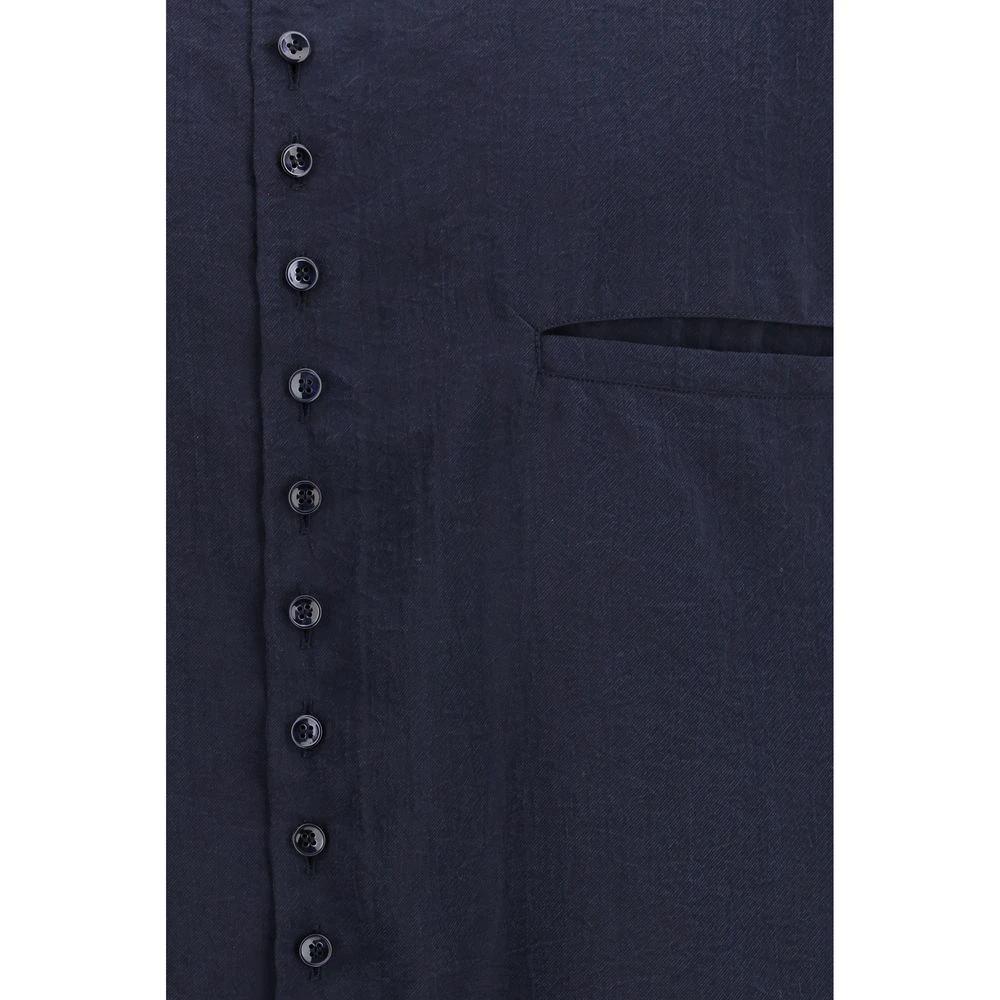 Giorgio Armani Blue Silk Dress Shirt