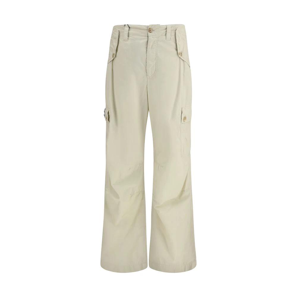 Pantalon décontracté en coton beige Dolce & Gabbana