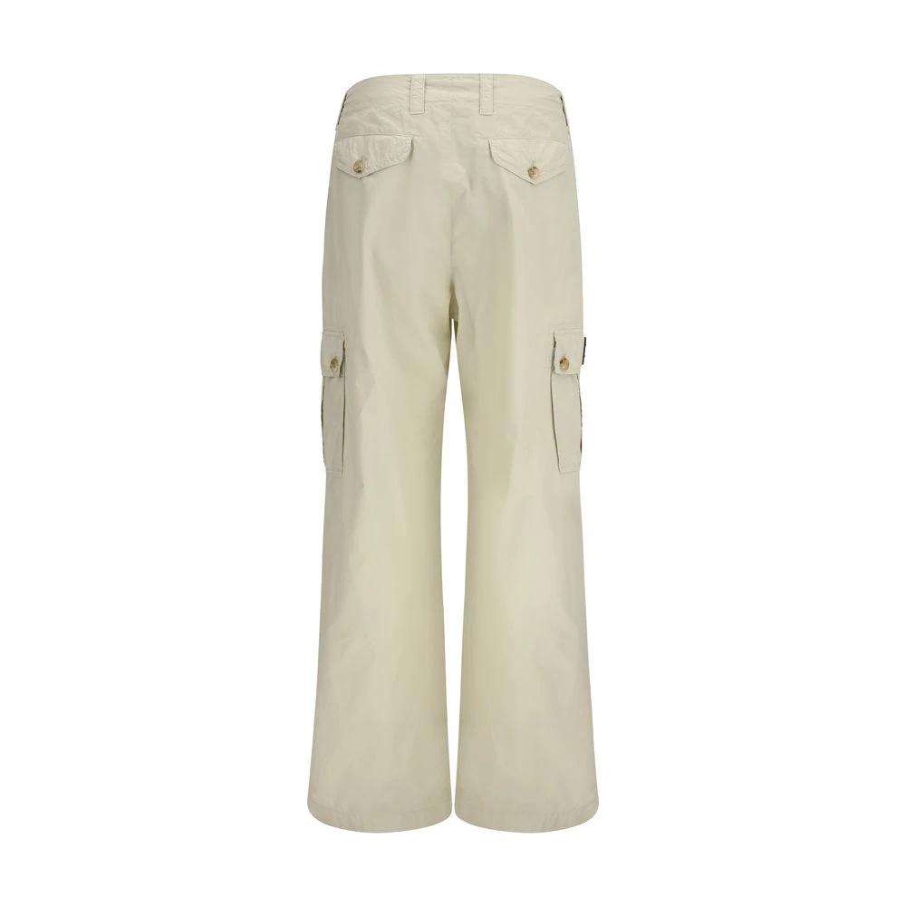 Pantalon décontracté en coton beige Dolce & Gabbana