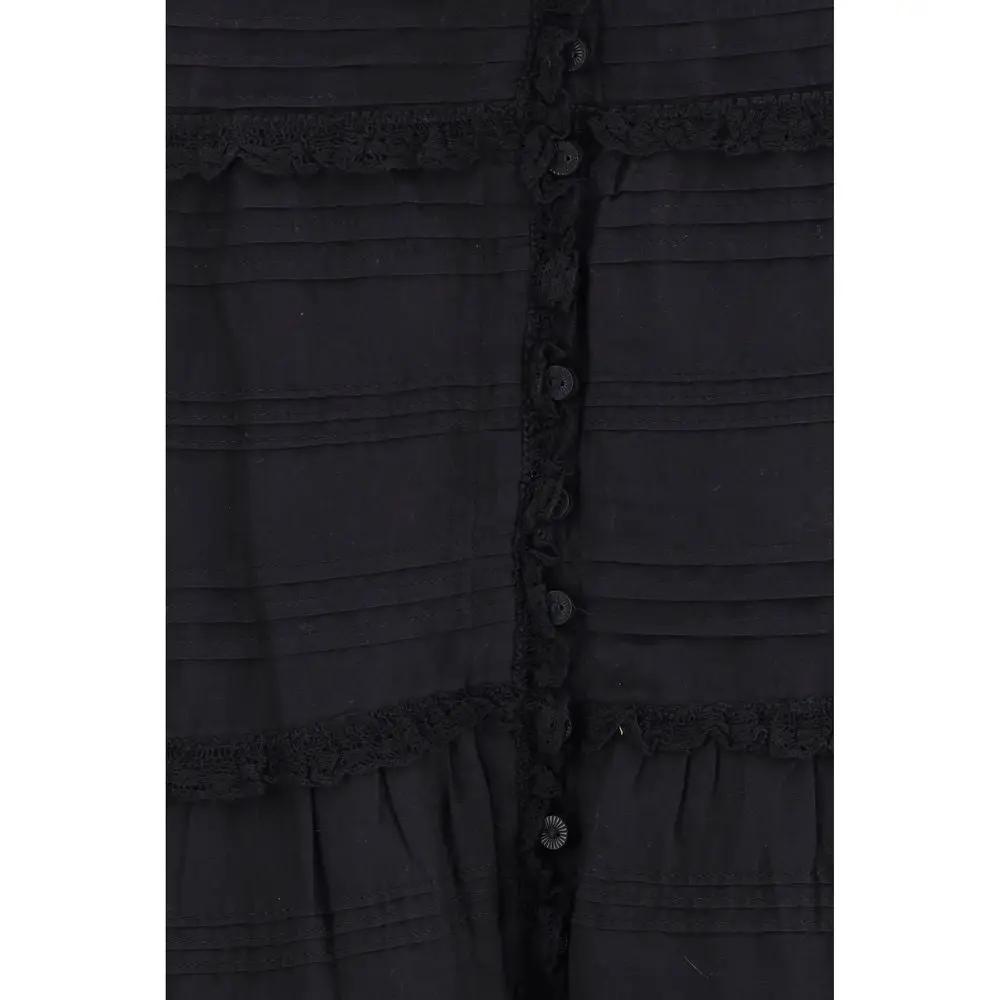 Marant Etoile Black Viscose Long Skirt
