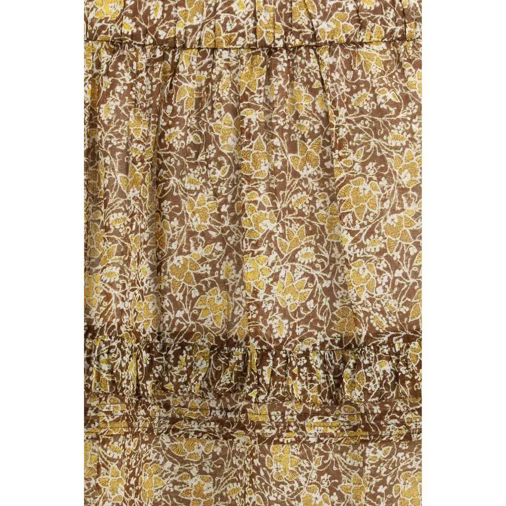 Jupe longue en coton bicolore Marant Étoile