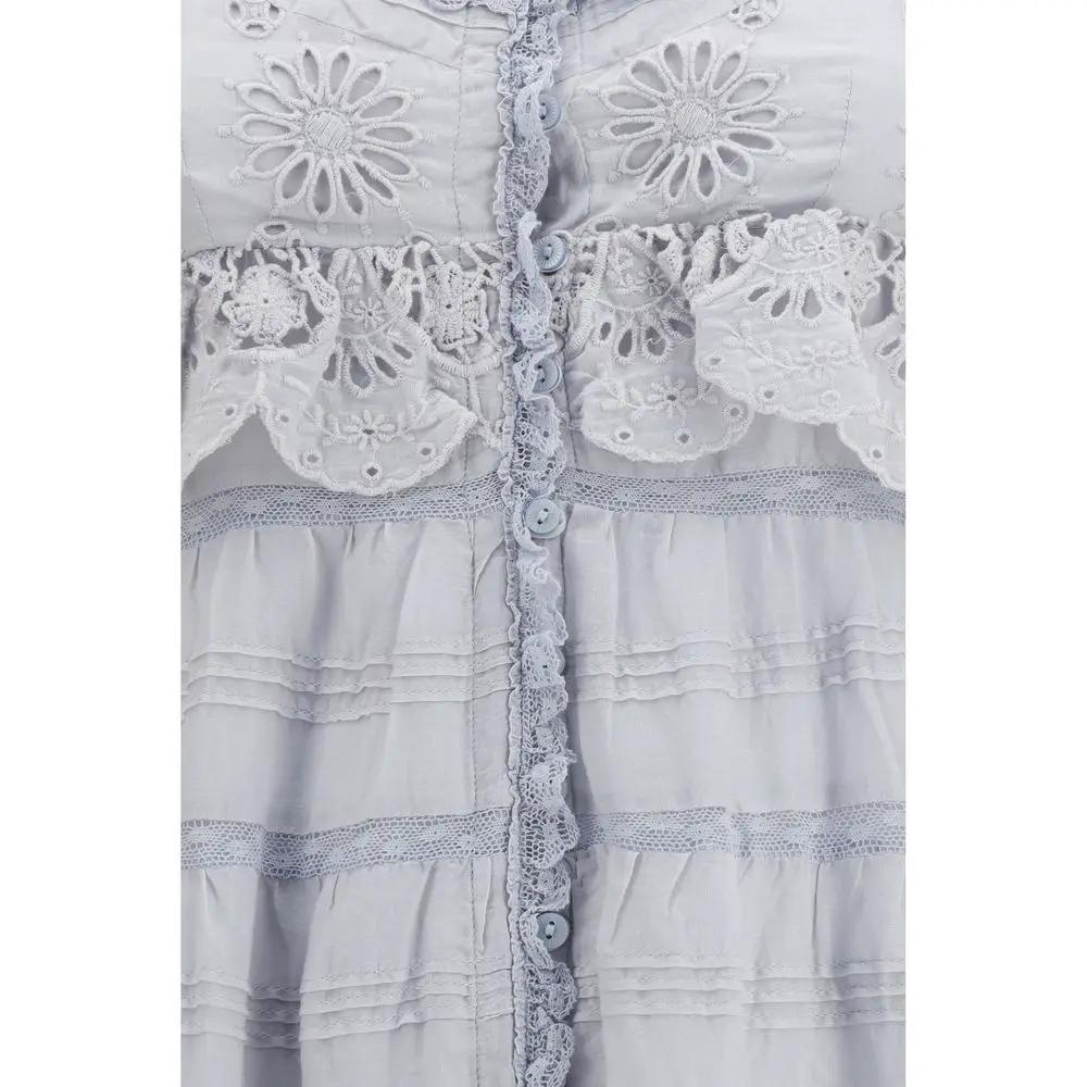 Marant Etoile Blue Cotton Casual Dress
