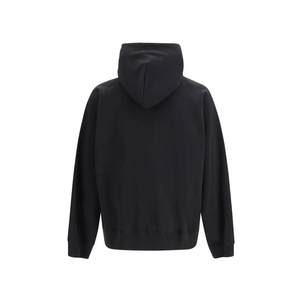 Sweat-shirt en coton noir Sacai
