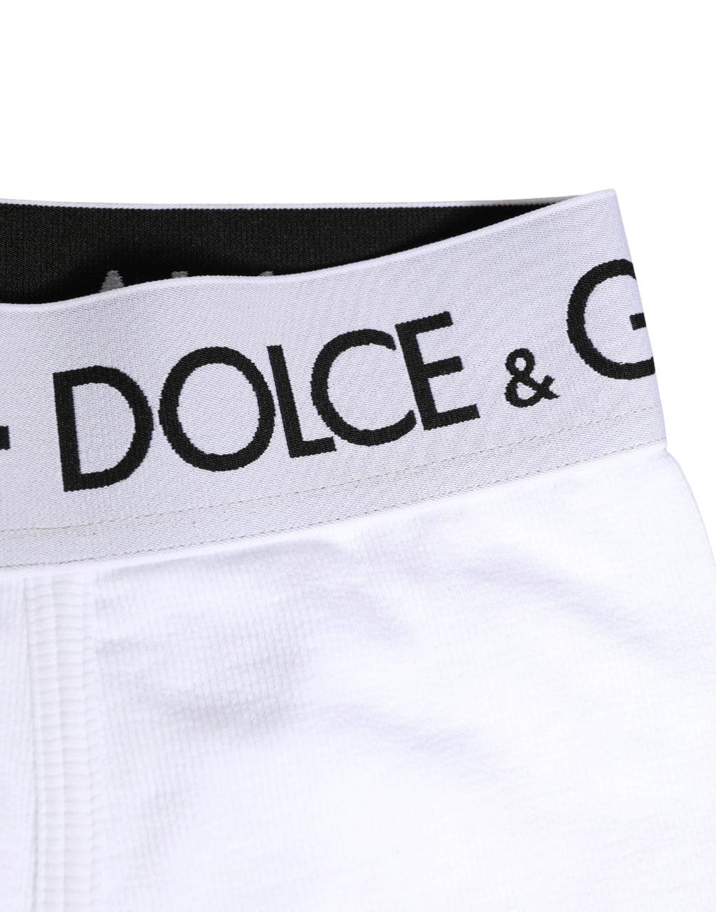 Caleçon Régulier Dolce & Gabbana Blanc avec Ceinture à Logo