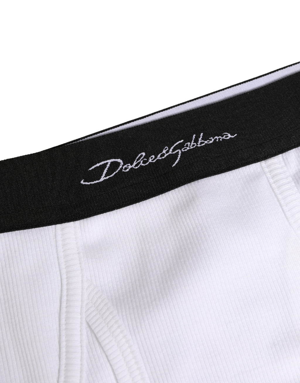 Caleçon Homme Dolce & Gabbana Blanc Noir avec Bande Logotée