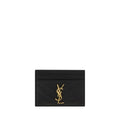 Portefeuille Bos Taurus en cuir de veau noir Saint Laurent